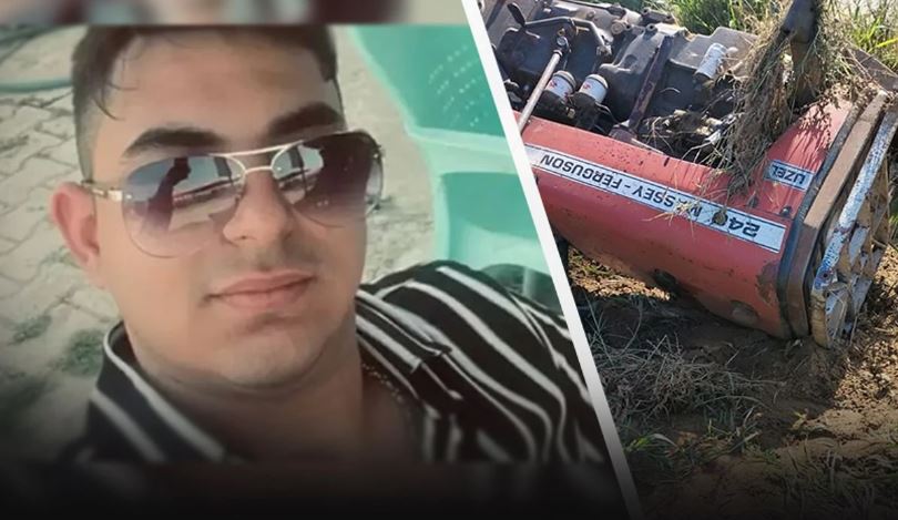 Traktörün tekerleği fırladı şarampole yuvarlandı! 20 yaşındaki sürücü hayatını kaybetti