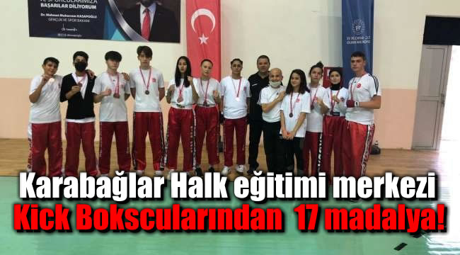 Karabağlar Halk eğitimi merkezi Kick Bokscularından  17 madalya