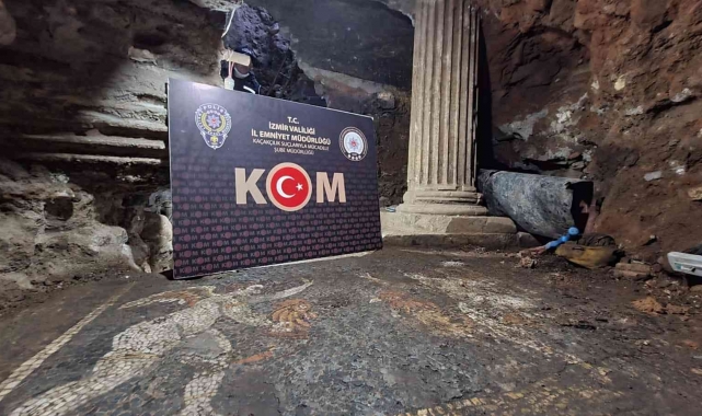 Dünyada eşine az rastlanan tarihi eser, İzmir'deki kaçak kazıda bulundu