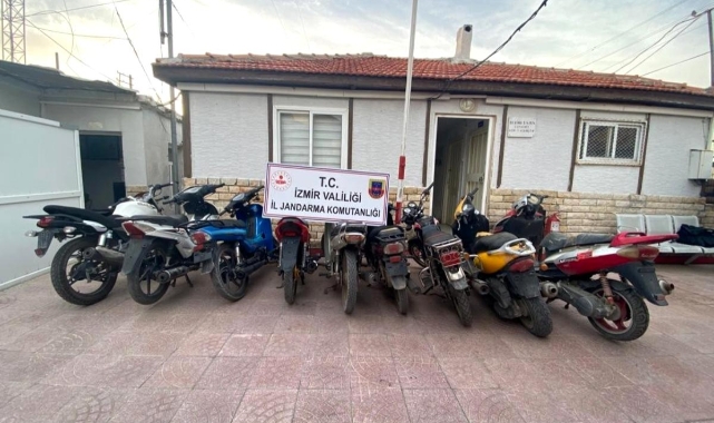 Bergama'da motosiklet hırsızları jandarma ekipleri tarafından yakalandı
