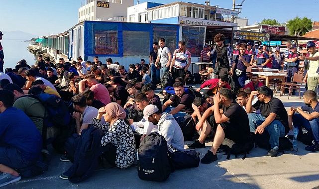 İzmir'in iki ilçesinde 124 düzensiz göçmen yakalandı