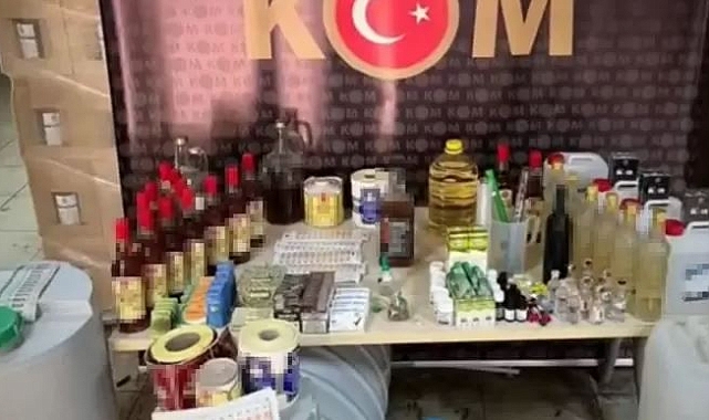 İzmir'in 6 ilçesinde sahte içki operasyonu
