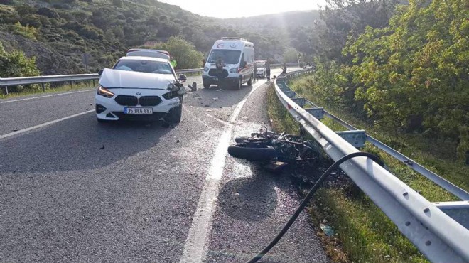 Otomobille çarpışan motosikletin sürücüsü öldü
