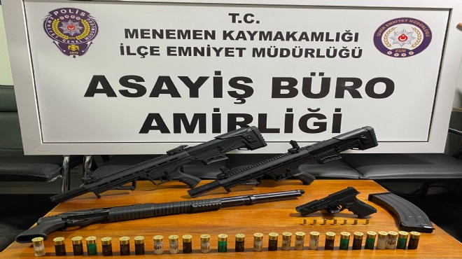 İzmir'de ruhsatsız silah operasyonu!