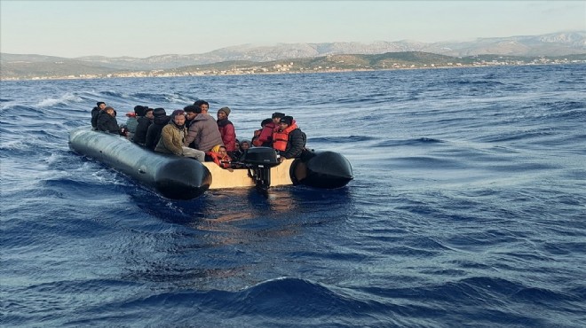 İzmir açıklarında yaşam mücadelesi... 73 düzensiz göçmen kurtarıldı
