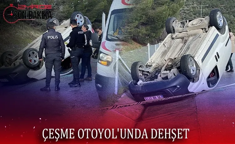 Çeşme Otoyol'unda dehşet  Polisten kaçarken intihar etti